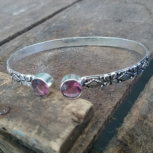 Jewelry - Amethyst gemstone bracelet cuff bracelet